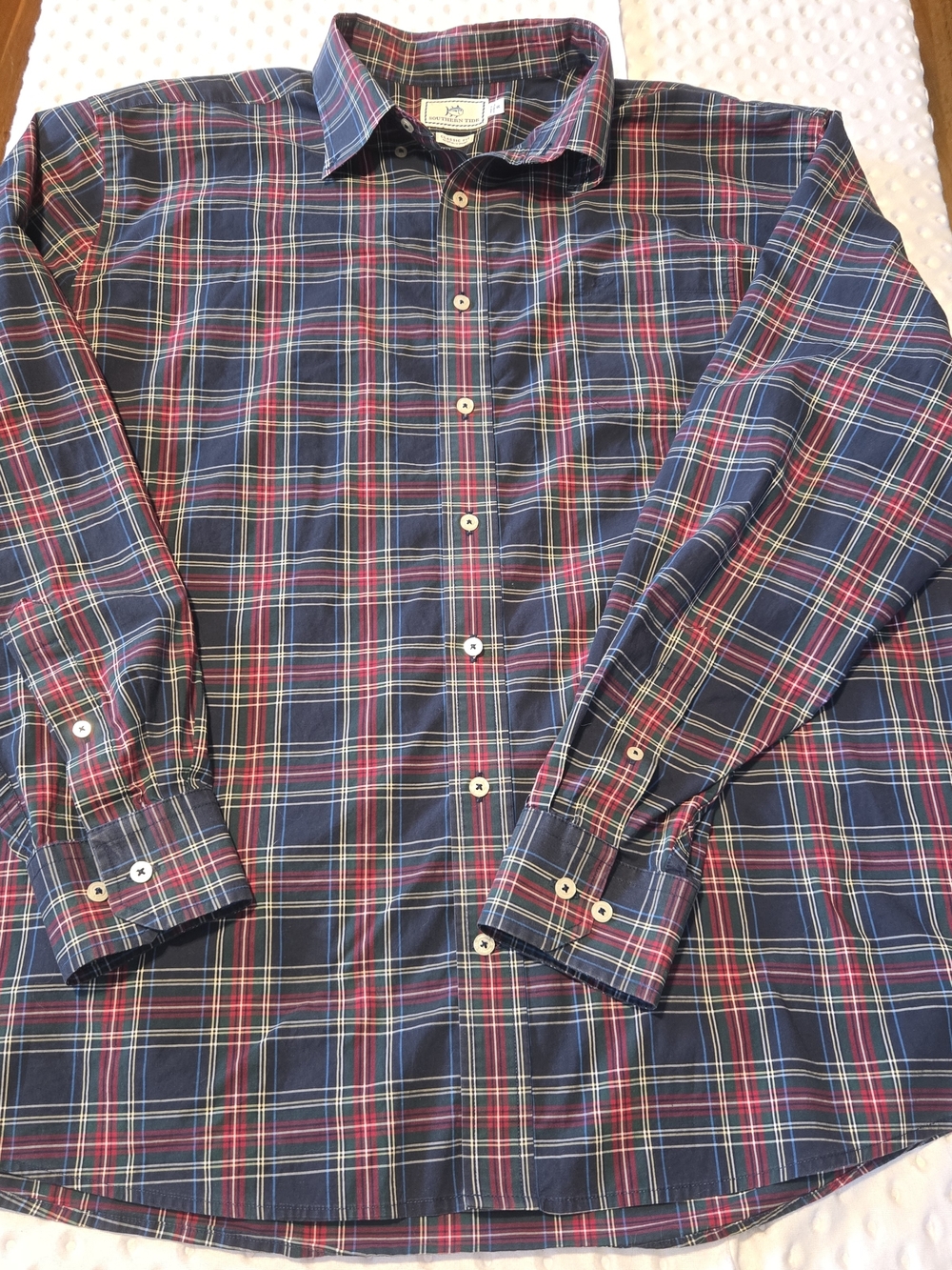 Southern Tide Long Sleeve Button Down Men’s‎ Shirt Size XXL~ Blue Plaid